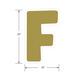 Gold Letter (F) Corrugated Plastic Yard Sign, 24in